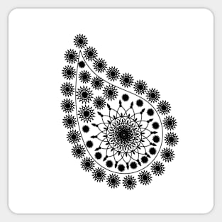 Graphic, geometric decorative, mandalas or henna design in vector. Sticker